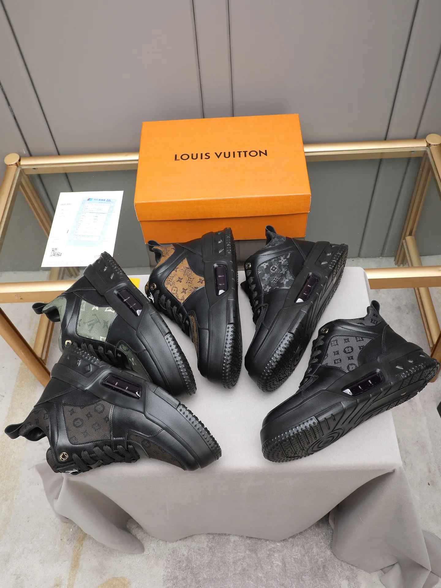 PP460 High Top Men's [LV] Autumn and winter high top classic hot style💝 👣👣Perfect last shape, beautiful design style 💋 💋This winter is no longer cold😢😢Cow leather➕LV special material➕Breathable sheep lining➕Non-slip and wear-resistant foam air cushion outsole🎩A must-have for fashionable men❗Number: 38-44 (45 custom-made) The real thing looks better🎬The real thing looks better👅, 5 colors to choose from